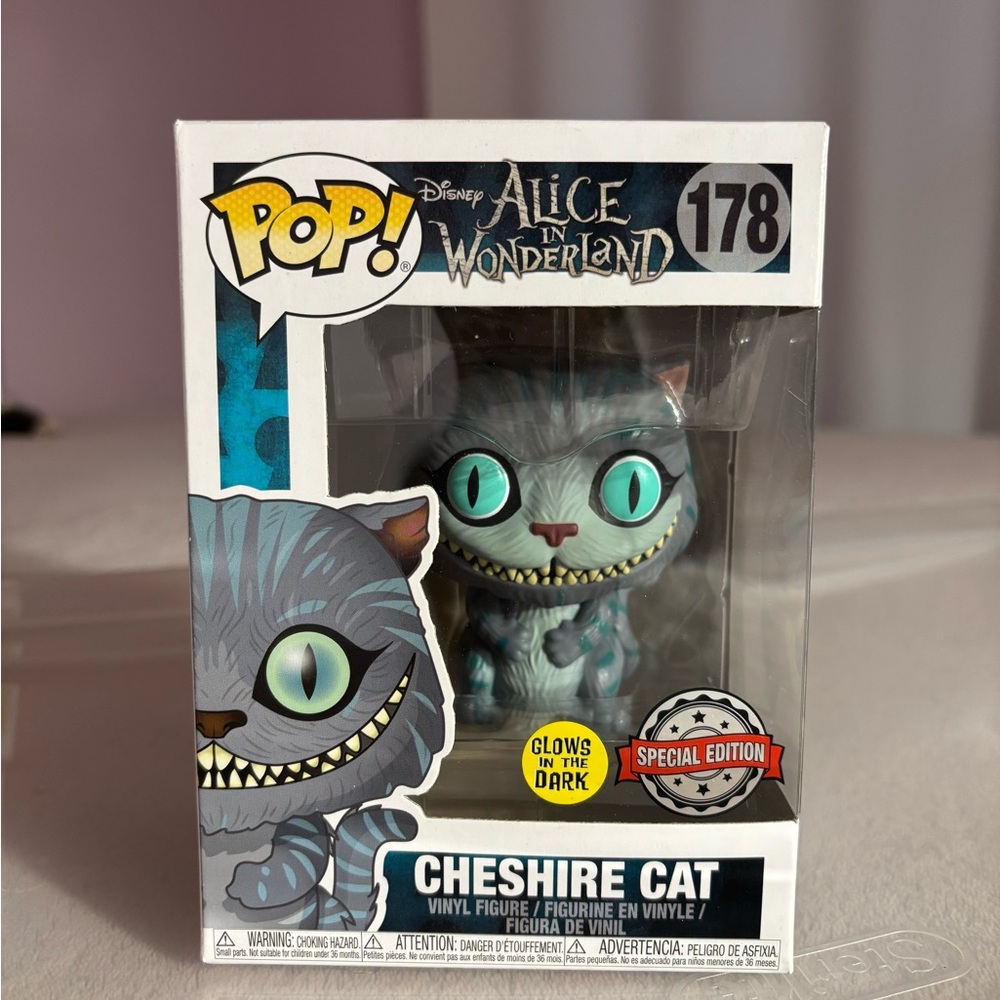 Disney Gray and Blue Cheshire Cat Funko Pop